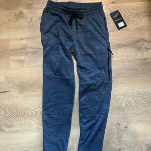 Navy Blue Men's Joggers with Zipper Pockets